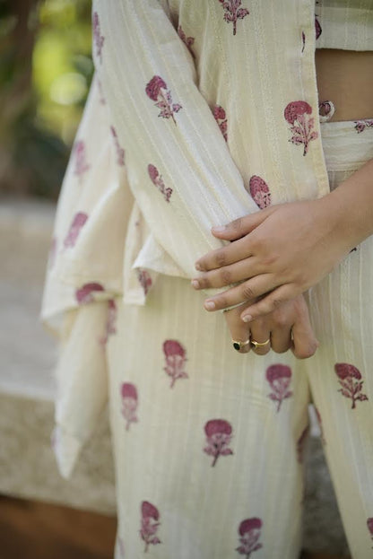 Pink Blossom Blazer Co-ord Set