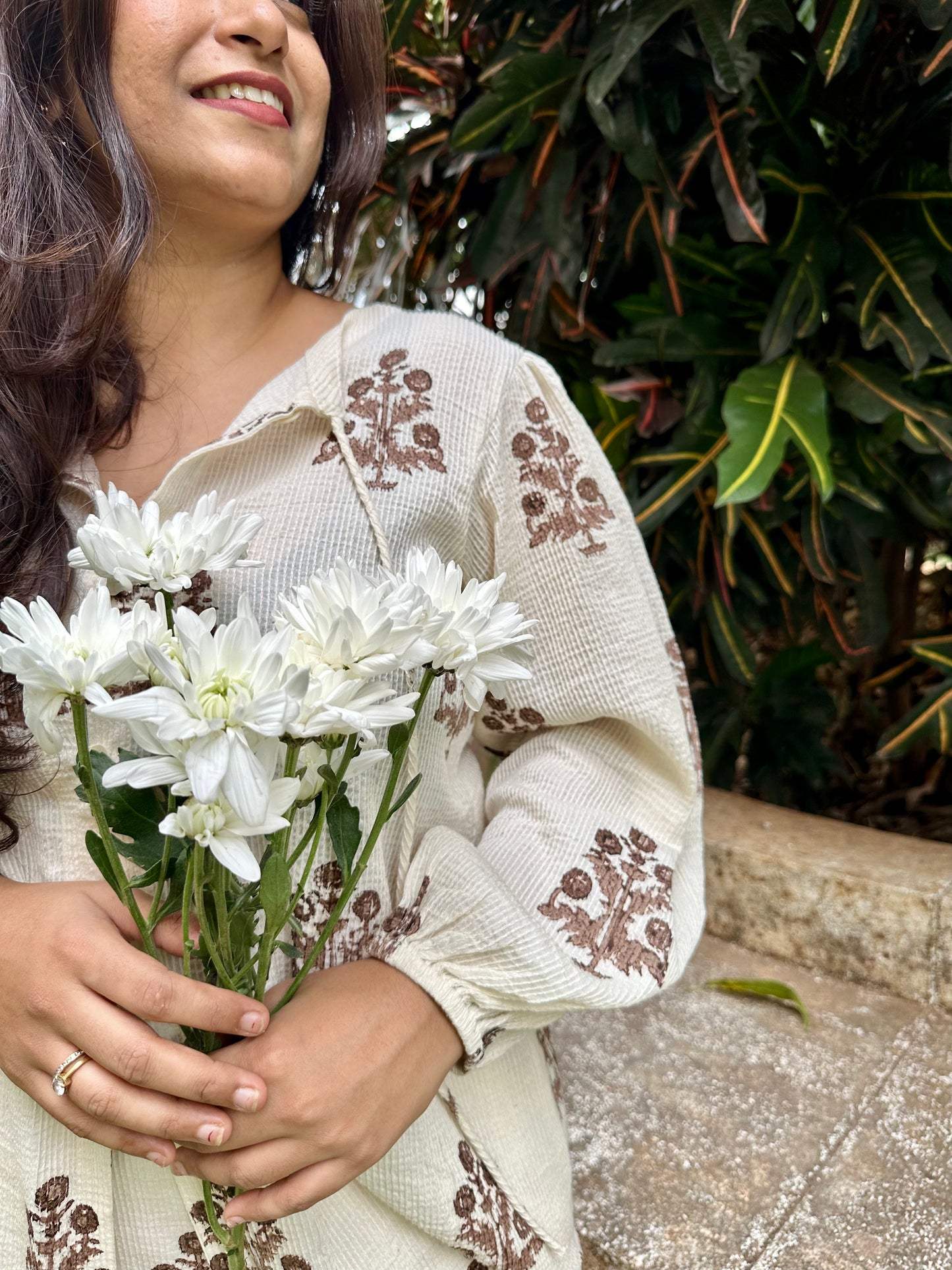 Brown Blossom Co-ord Set