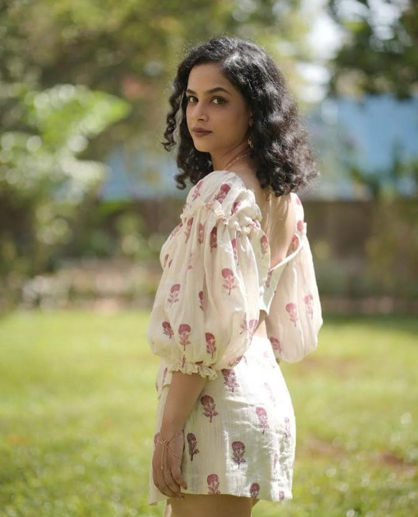 Pink Blossom Skort Set